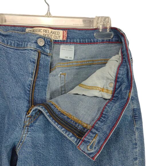 Vtg LEVI'S 550 Women's 16 Relaxed Boot Cut Stretch Denim Jeans Red Tab Med Wash - Picture 4 of 8